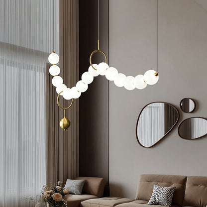 Modern Dining Room Kitchen Long ball Chandelier