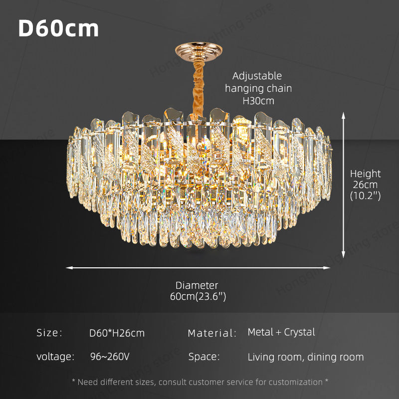 Modern Led Living Room Ceiling Dining Room Crystal Hanging Lamp