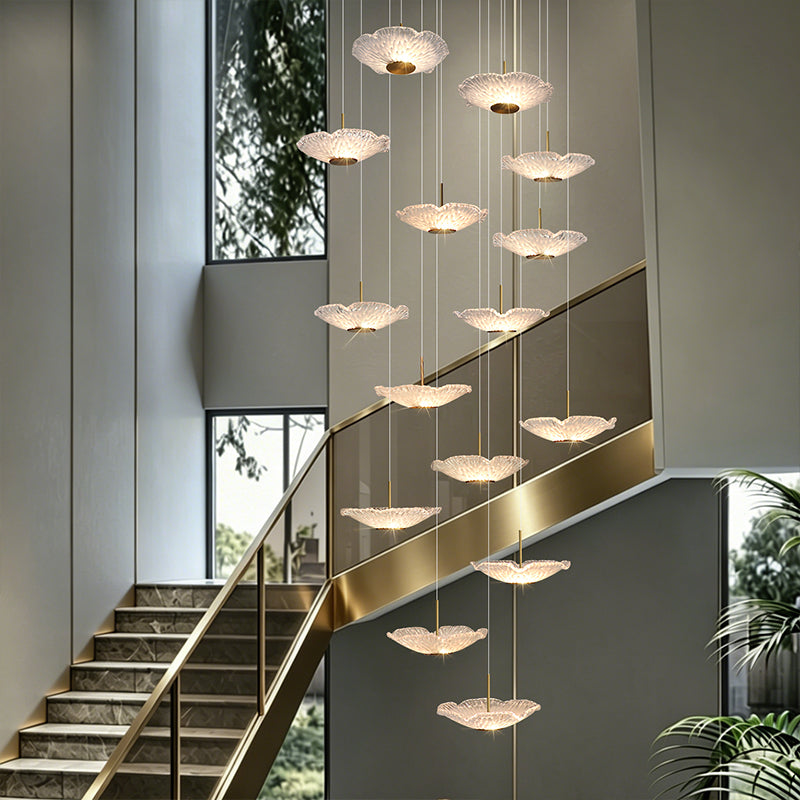 Modern luxury High Ceiling Stair Chandelier