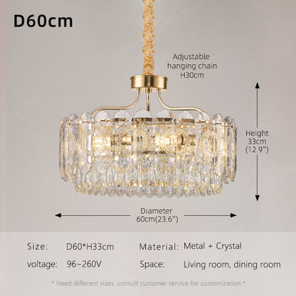 Luxury Villa Living Room Crystal Chandelier