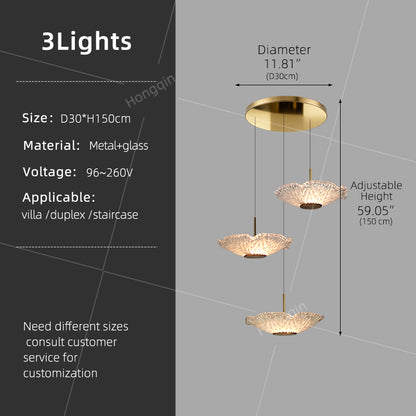 Modern luxury High Ceiling Stair Chandelier