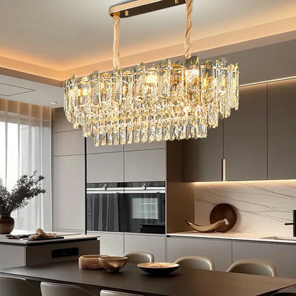 Modern Led Living Room Ceiling Dining Room Crystal Hanging Lamp
