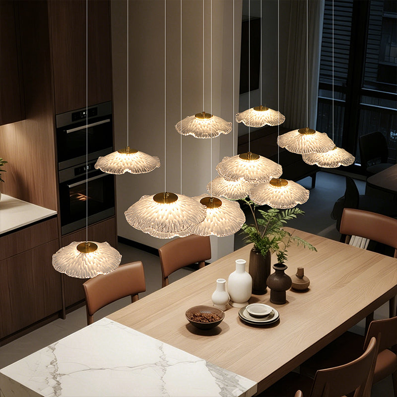 Modern Luxury Glass Chandelier Art Dining Room Island Bar Pendant Lamp Kitchen High Ceiling Hanging Lights