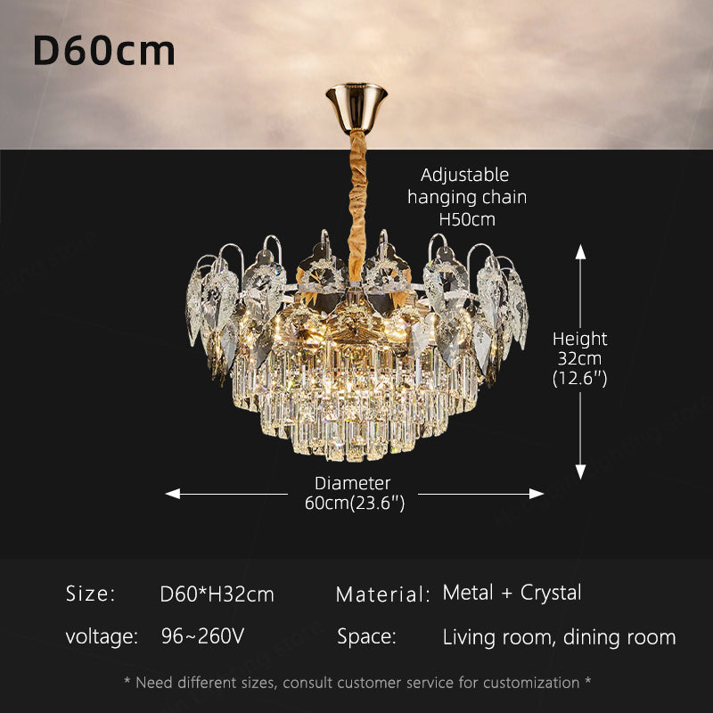 Luxury Crystal Living Room LED Chandelier