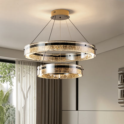 Luxury Rings LED Suspension Chandelier