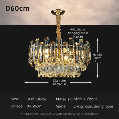 Luxury Crystal LED Living Room Nordic Design Chandelier