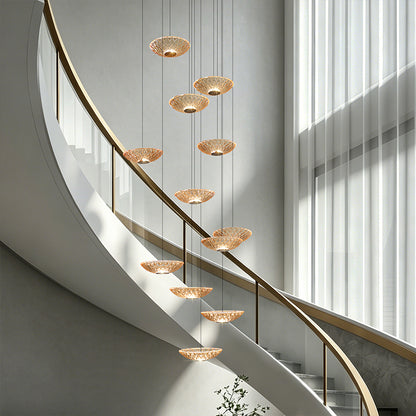 Modern LED Stair Designer Glass Pendant Light