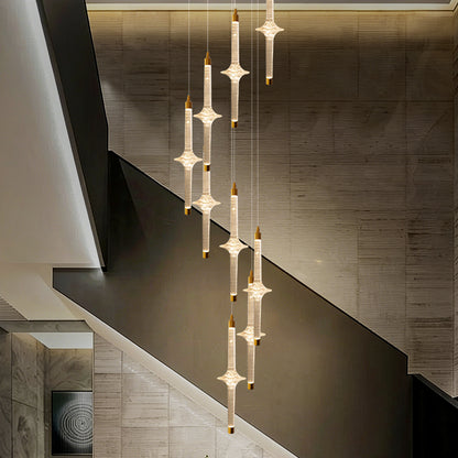 Modern High Long Staircase Chandelier
