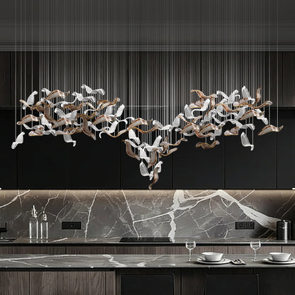 Light luxury art glass branch chandelier | Non standard customized engineering chandelier for hotel lobby/villa empty living room