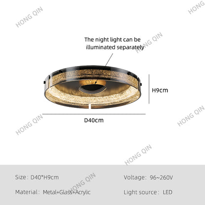 Modern Double Layer Circular Glass LED Ceiling Flush