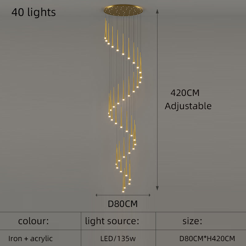 Staircase Pendant Lamps Modern Led Hanging Lights