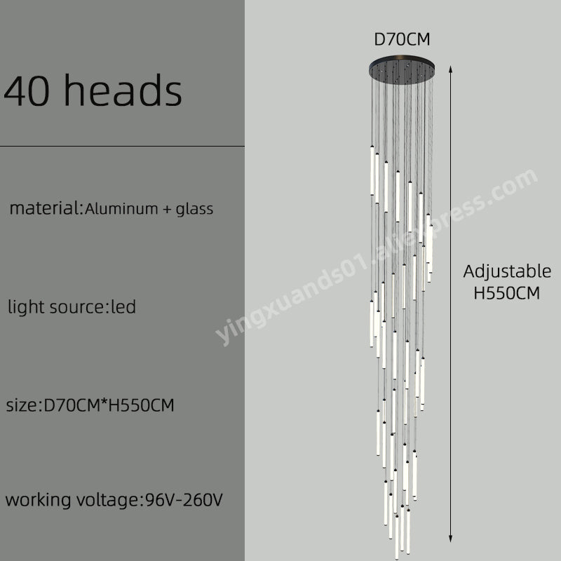 Modern Luxury Staircase LED Chandelier