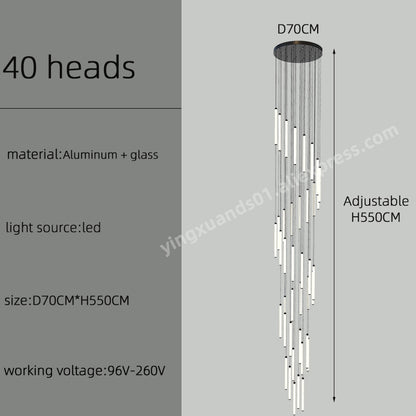 Modern Luxury Staircase LED Chandelier