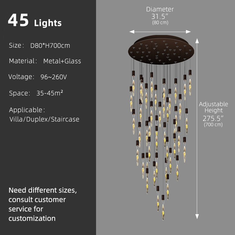 Modern Luxury Staircase LED Chandelier