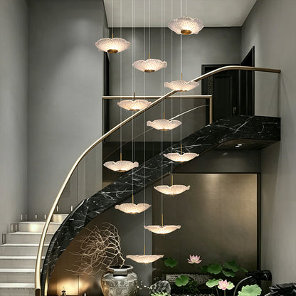 Modern luxury High Ceiling Stair Chandelier