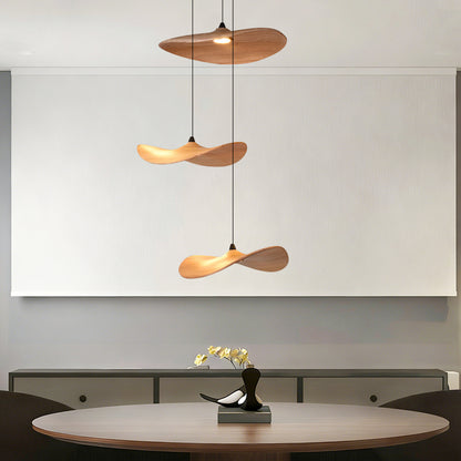 Wabi Sabi Solid Wood Villa Duplex Staircase Restaurant Chandelier
