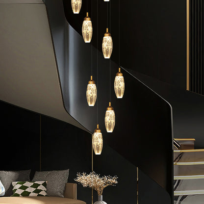 Crystal Staircase Pendant Lamp