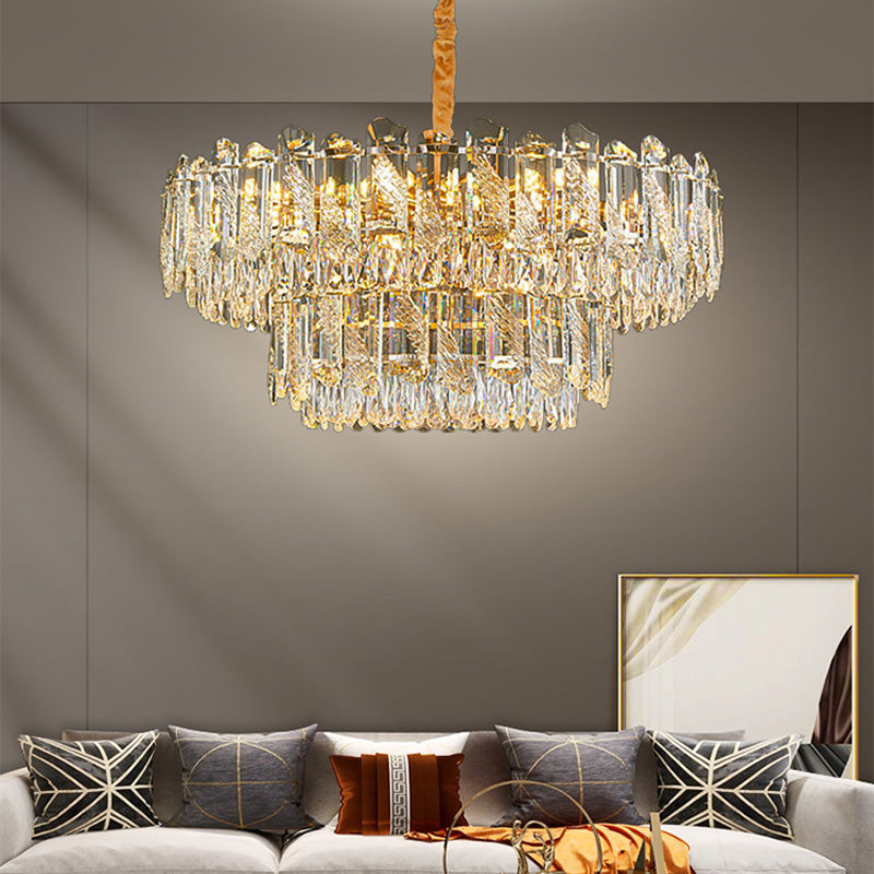 Modern Led Living Room Ceiling Dining Room Crystal Hanging Lamp
