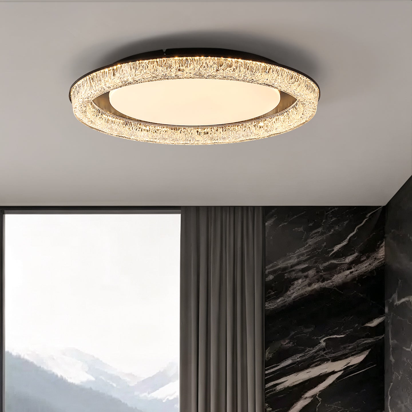New Design Round Glass LED Ceiling Lamp