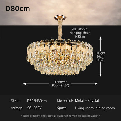 Luxury Living Room LED Crystal Ceiling Chandelier