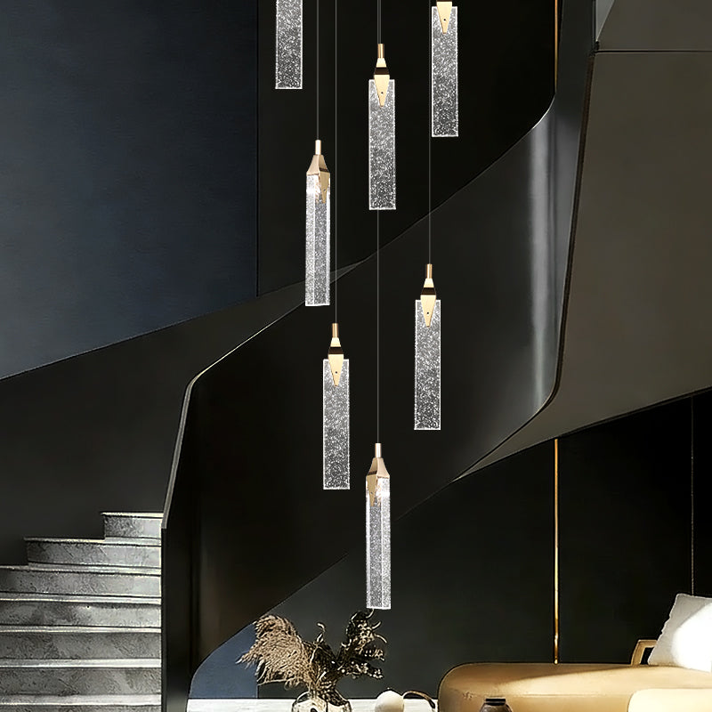 Modern Luxury Crystal Staircase Ceiling Chandelier