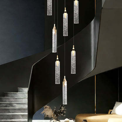 Modern Luxury Crystal Staircase Ceiling Chandelier
