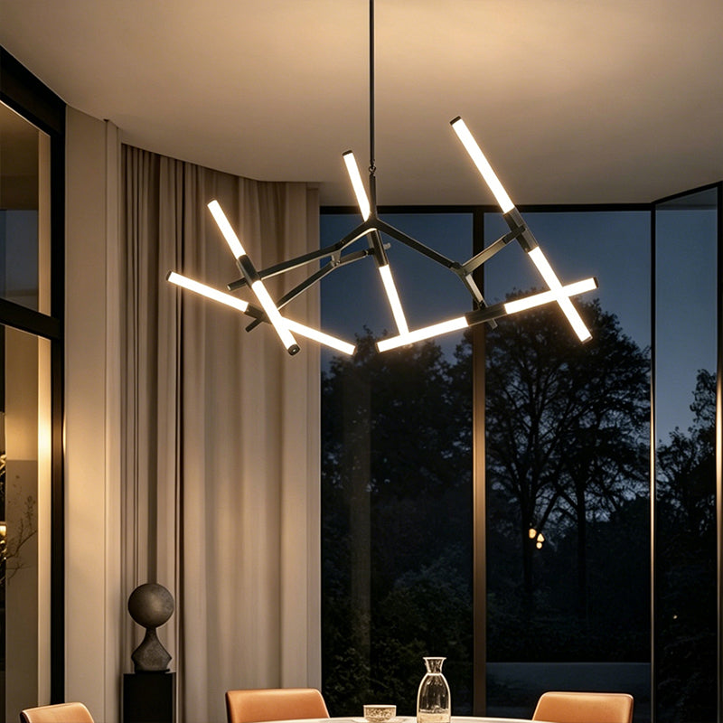 Nordic LED Tree Branch Pendant Lamp Dining Room LED Chandelier Over the Table Living Room Luxury Glass Pendant Light