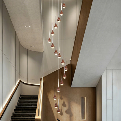 Stairs Chandelier Minimalist Modern Lighting Living Room Pendant Light Lustre High Ceiling Long Staircase Chandelier