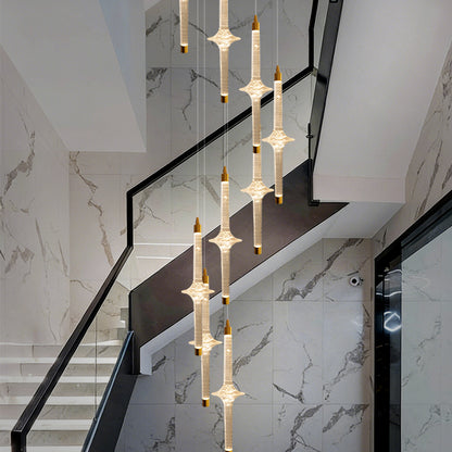 Modern High Long Staircase Chandelier