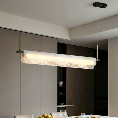 Modern Natural Marble Long Chandelier
