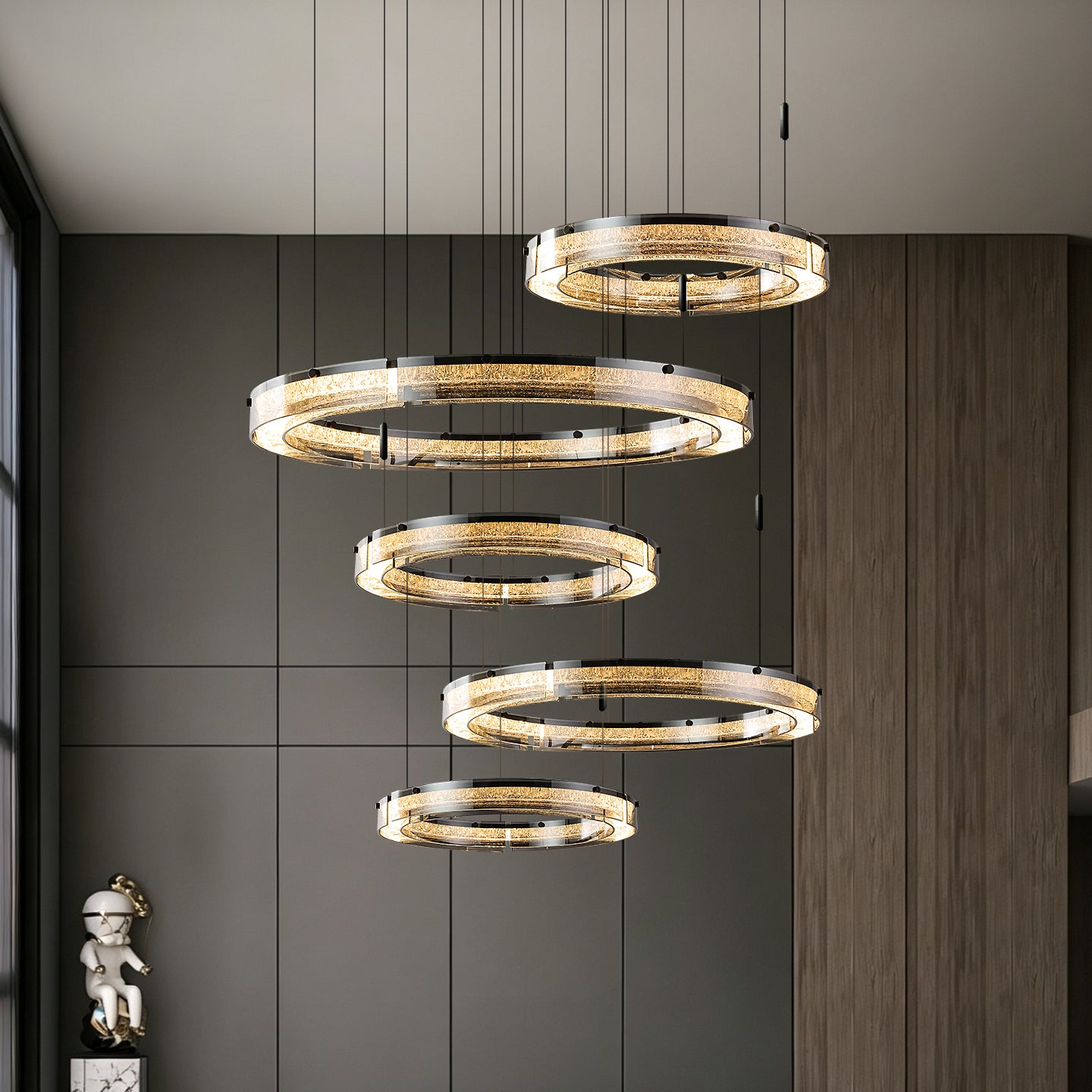 Luxury Villa Duplex Loft Living Room Chandelier