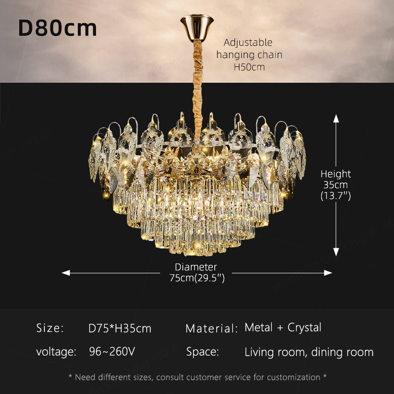 Luxury Crystal Living Room LED Chandelier