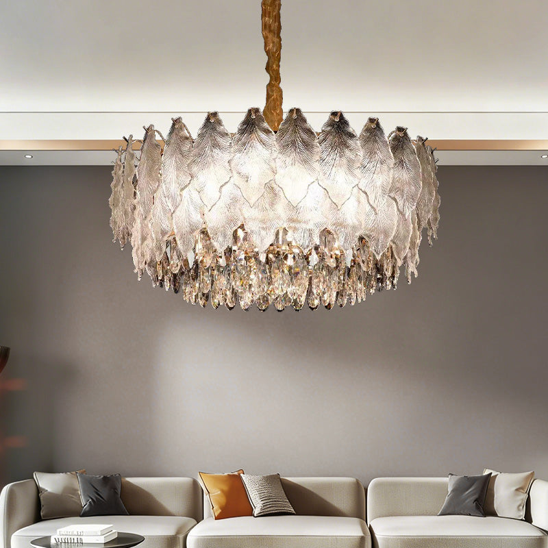 Modern Led Loft Pendant Lighting Crystal Chandelier