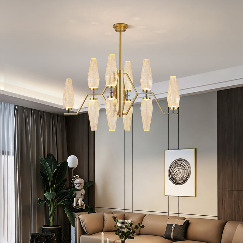 Modern Dining Room Chandelier Villa Living Room Kitchen Pendant Light Designer Creative Glass Luxury Living Room Chandelier