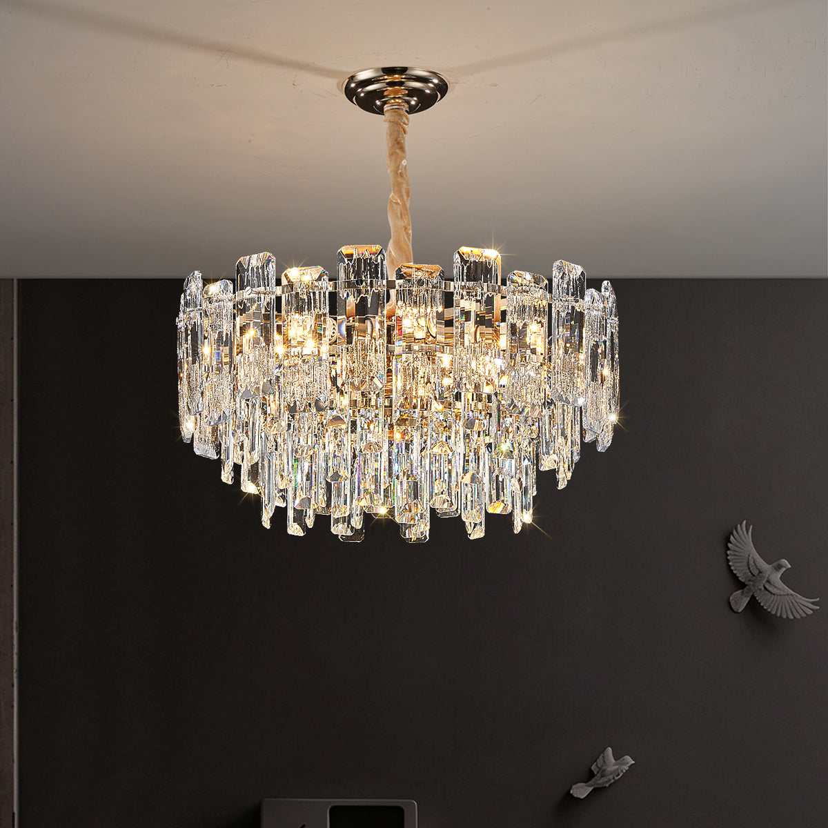 Luxury Round Crystal Living Room Chandelier