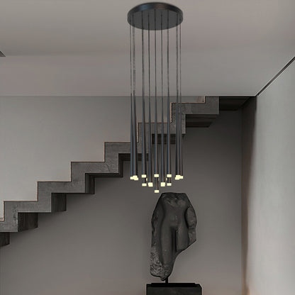 Nordic Minimalist Black Conical LED Pendant Light