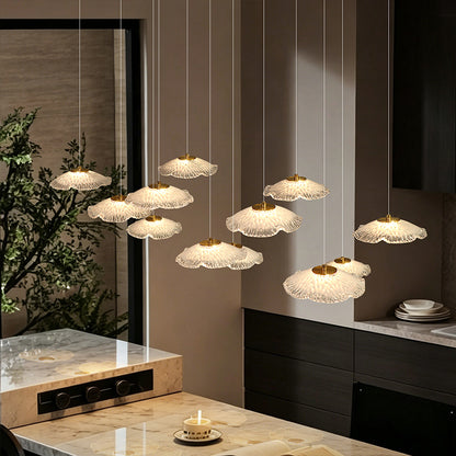 Modern Luxury Glass Chandelier Art Dining Room Island Bar Pendant Lamp Kitchen High Ceiling Hanging Lights