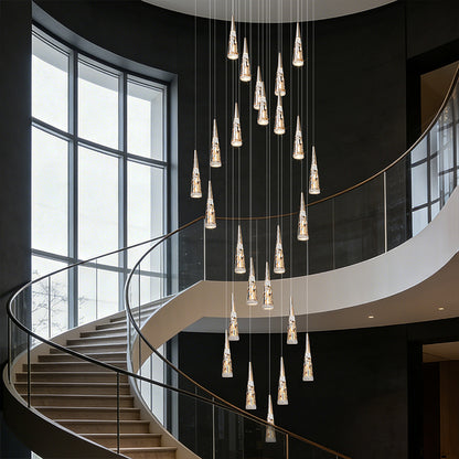 Modern Crystal Chandelier Loft Pendant Light Chandelier for Stairs Designer Pendant Lamp Suspension Ceiling Light