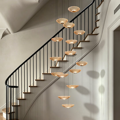 Modern LED Stair Designer Glass Pendant Light