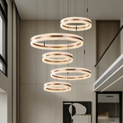 Modern Villa Duplex Loft Living Room Chandelier