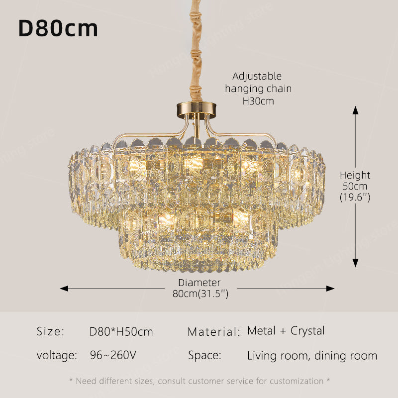 Luxury Villa Living Room Crystal Chandelier
