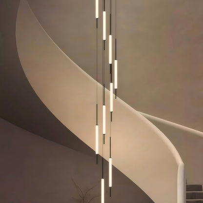 Duplex Attic Staircase Chandelier Long LED Chandelier Stair Pendant Dining Room Stair Chandeliers
