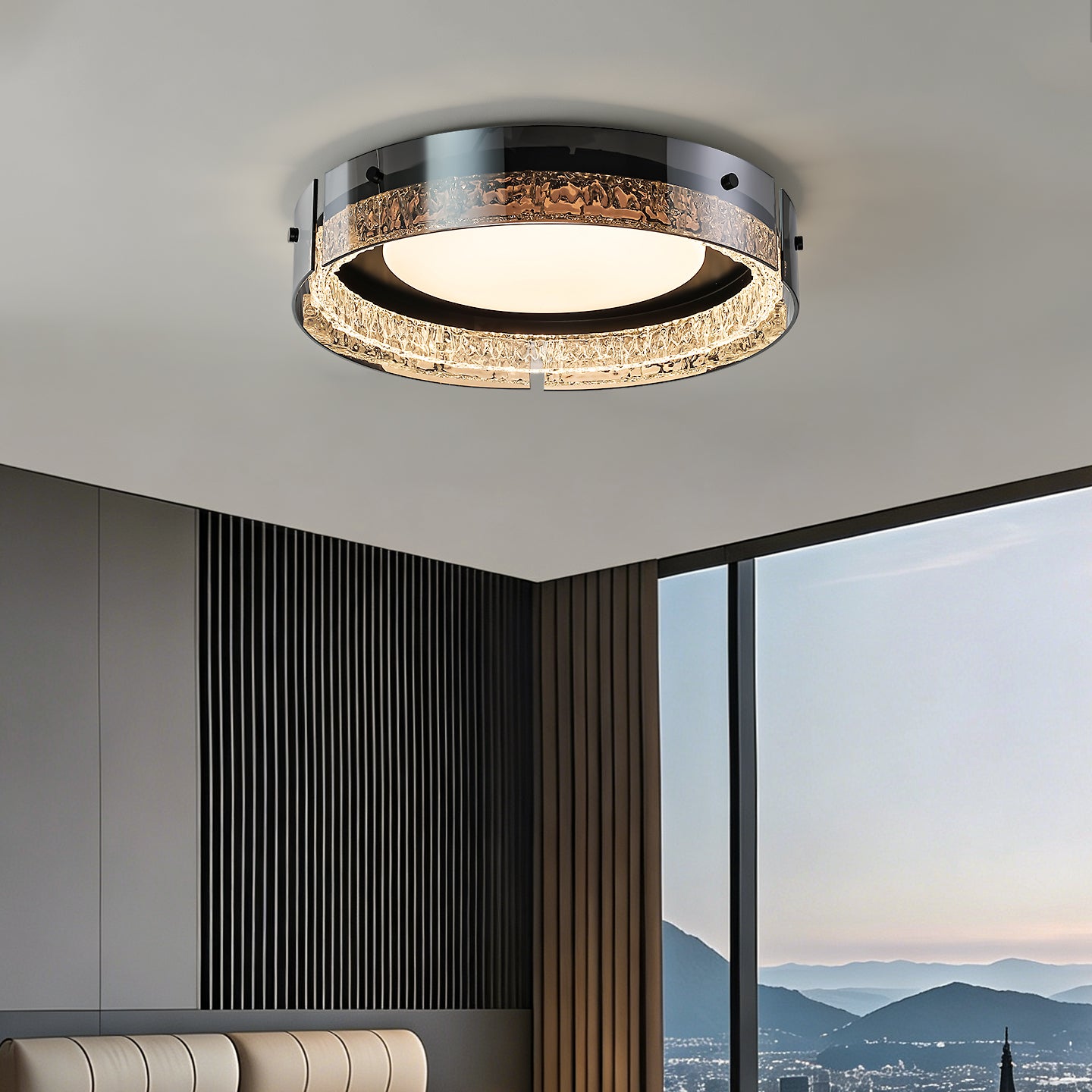 Modern Luxury Round Flush Mount Ceiling Light