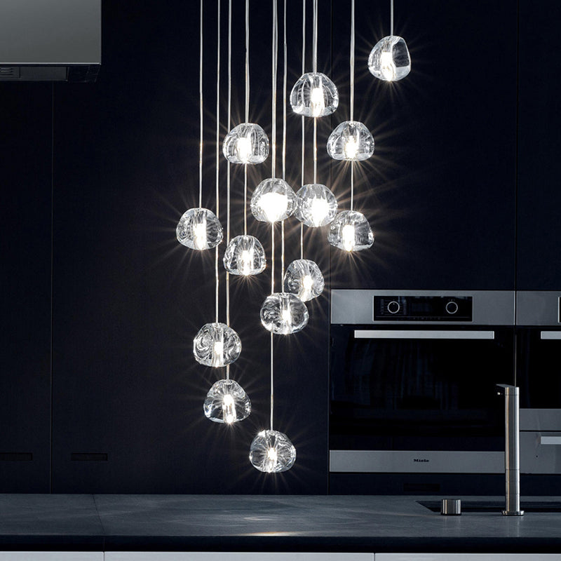Modern Crystal Chandelier Loft Pendant Light
