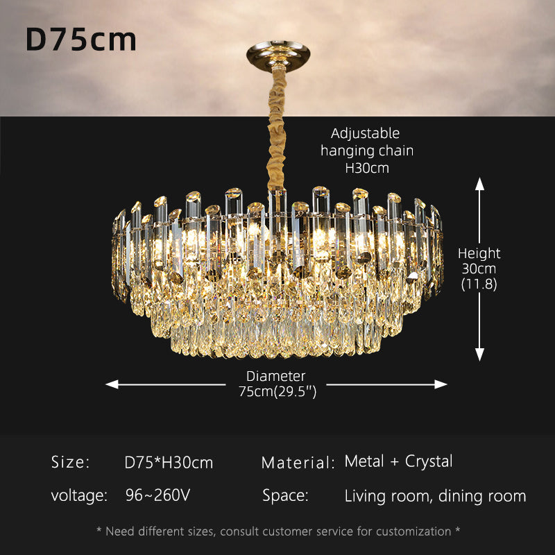 Luxury Crystal LED Living Room Nordic Design Chandelier