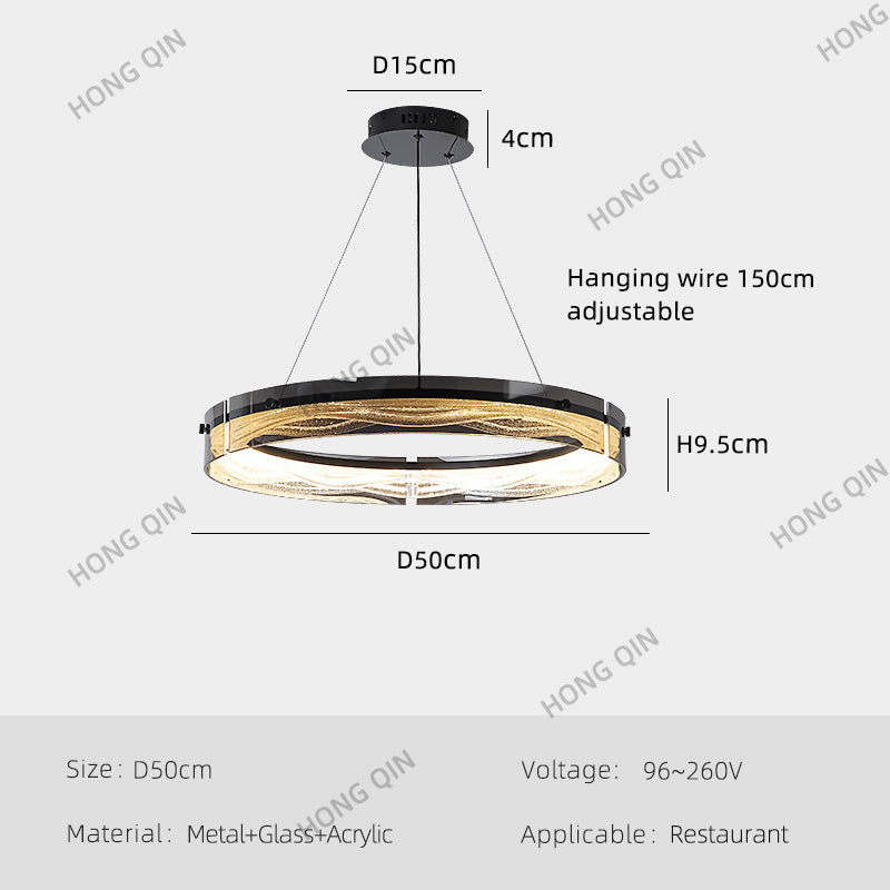 Luxury Simple Circular Glass Chandelier