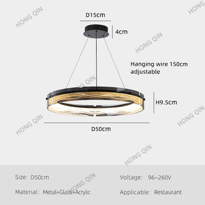 Luxury Simple Circular Glass Chandelier