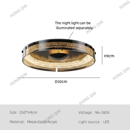 Modern Double Layer Circular Glass LED Ceiling Flush