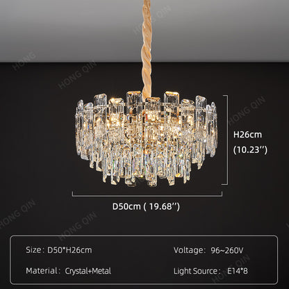 Luxury Round Crystal Living Room Chandelier