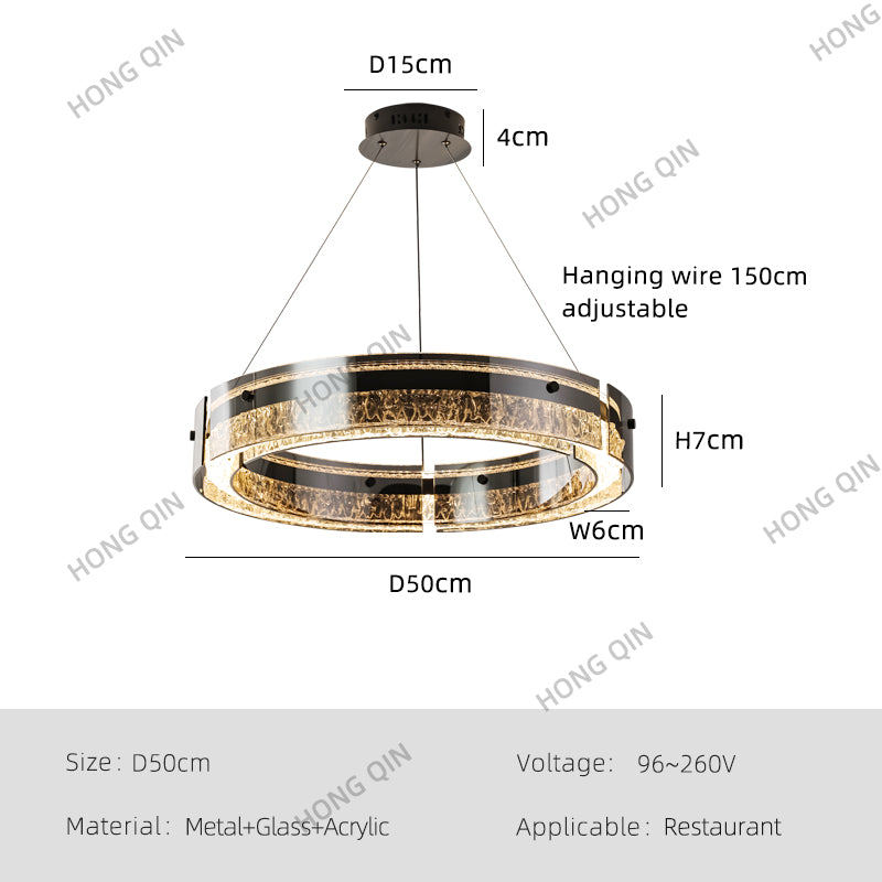 Luxury Rings LED Suspension Chandelier